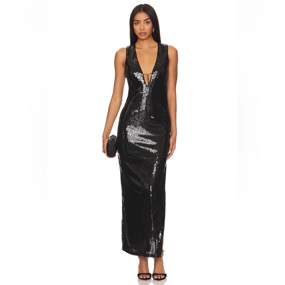 Runaway The Label Blaise Maxi Dress in Black - Picture 2 of 10